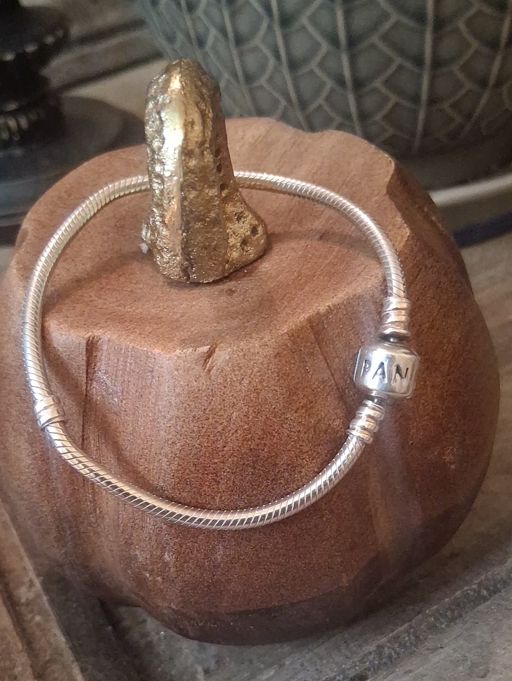 Pandora Silver Snake Chain Bracelet with Polished Silver Clasp